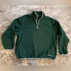 Green Quarter-Zip Fleece Pullover -